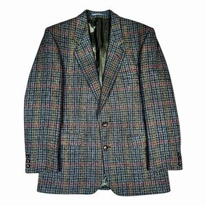 Alexandre x Harris Tweed Overcheck Dogstooth Wool Sport Coat